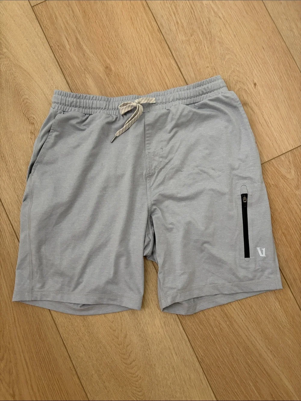 Vuori Light Gray Men's Performance Drawstring Shorts